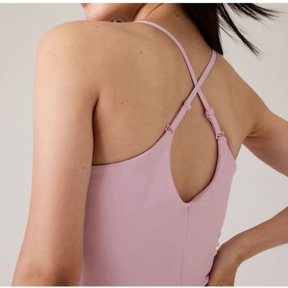 NWOT Athleta Elation V Neck Hybrid Dress. Pink. Extra Small - Picture 3 of 7